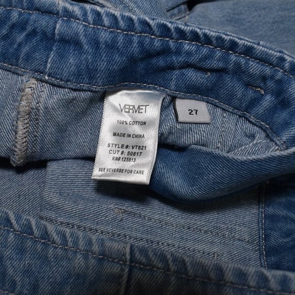 Vervet High Rise Super Destroyed Distressed Jeans Size 27 Blue Denim - Picture 11 of 16
